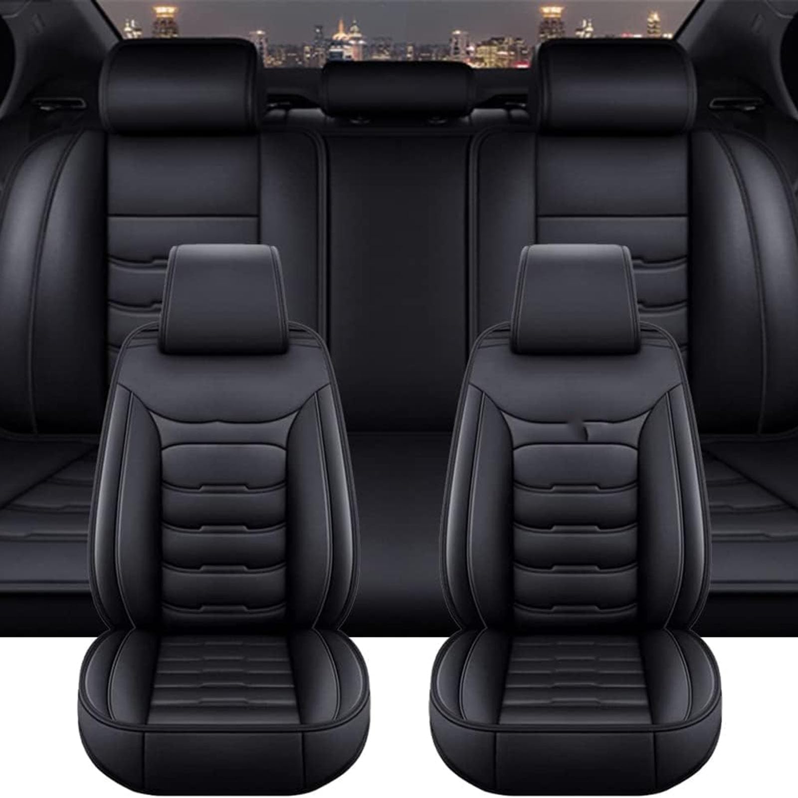 CYLOZ Auto Sitzbezüge,Rutschfester Atmungsaktiver Autositzschutz,für Land Rover Range Rover Sport 2014-2022 Vorne Und Hinten Sitzschoner Zubehör,E-Black CYLOZ Auto Sitzbezüge,Rutschfester Atmungsaktiver Autositzschutz,für Land Rover Range Rover Sport 2014-2022 Vorne Und Hinten Sitzschoner Zubehör,E-Black von CYLOZ