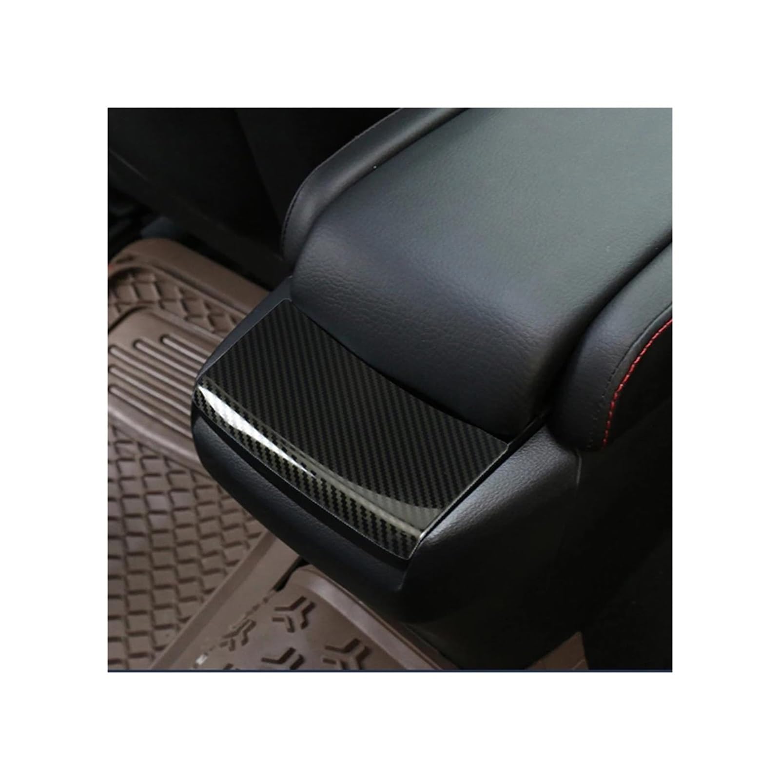 Auto Interior Center Console Armlehne Box Pailletten Abdeckung Für Civic 10th 2018 2019 2016 2017(Carbon fiber texture) von CYPMDW