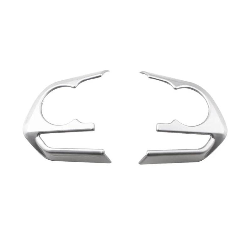 Auto Lenkrad Panel Abdeckung Trim Aufkleber Für Toyota Für RAV4 Für Corolla E210 2019 2020 2021 2022(2Pcs silver) von CYPMDW