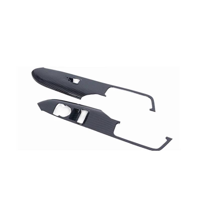 Für F&ord Für Mustang 2015 2016 2017 2018 2019 Carbon Fiber Texture Auto Fensterheber Schalter Panel Abdeckung Borte von CYPMDW
