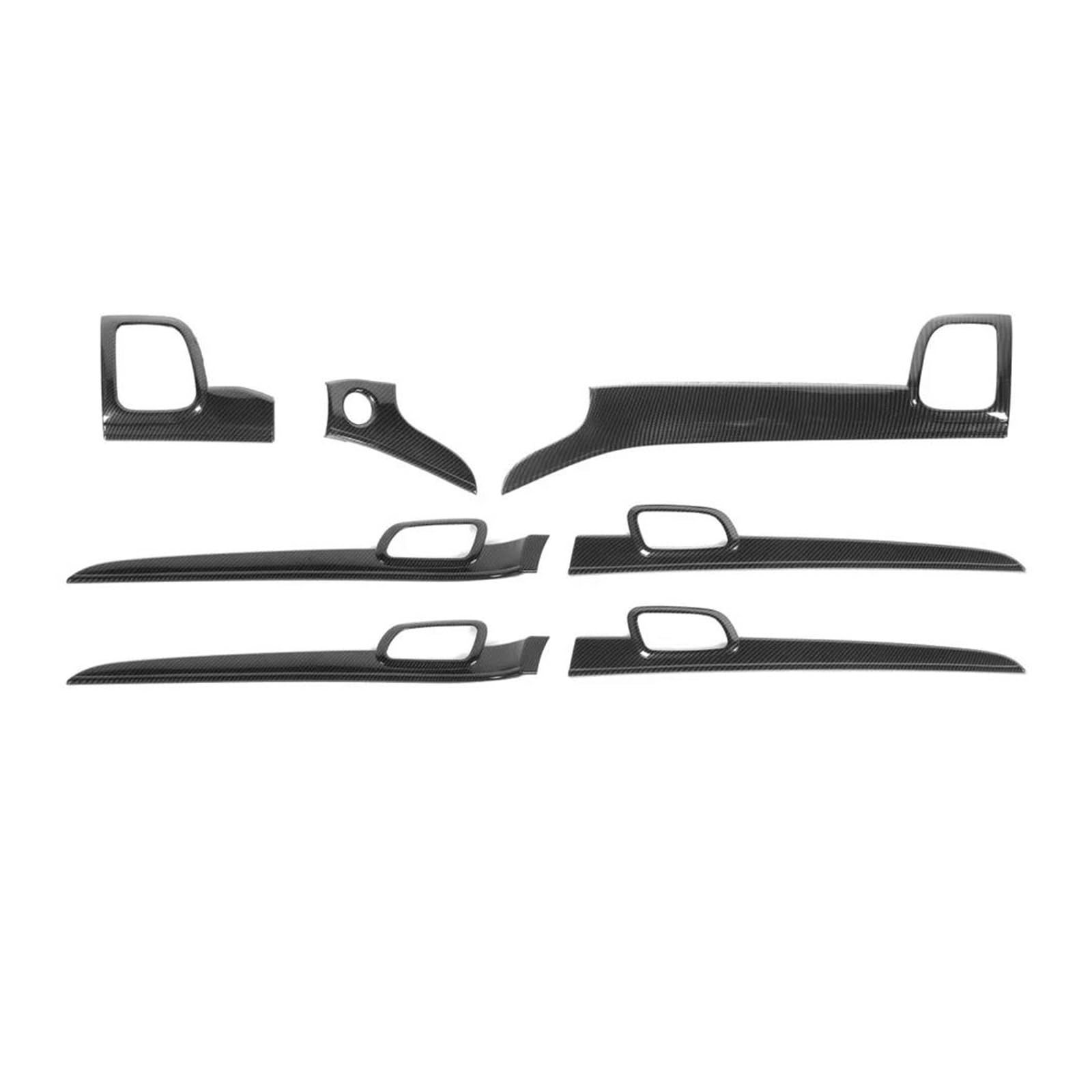Für Jeep Für Grand Cherokee 2011+ 7 Teile/satz Auto Armaturenbrett Innentürgriff Panel Dekoration Streifen Trim(Carbon fiber texture) von CYPMDW