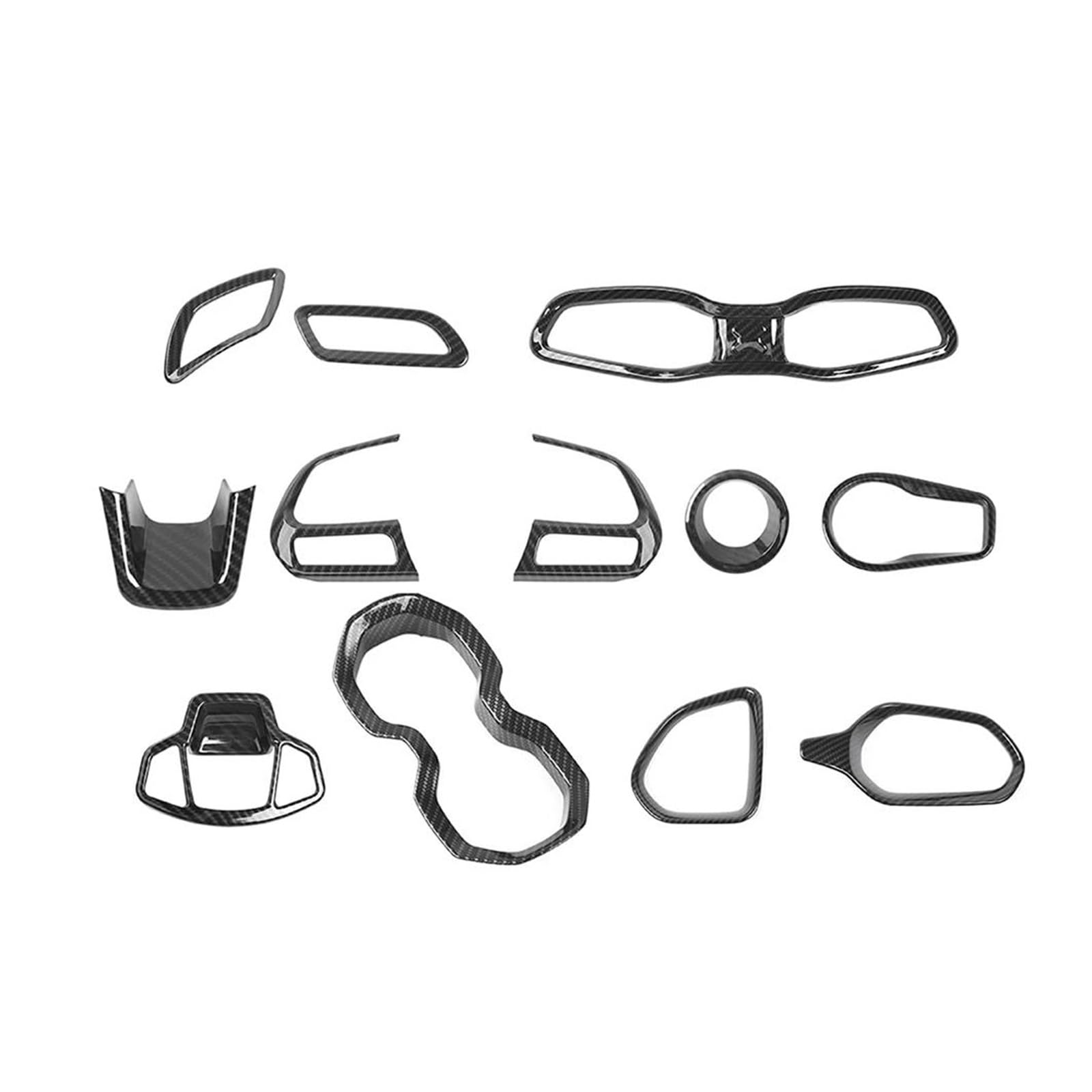 Für Jeep Für Renegade 2016 2017 2018 2019 2020 2021 2022 2023 Auto-Innendekorations-Trimmabdeckungs-Kits(Carbon Fiber texture) von CYPMDW