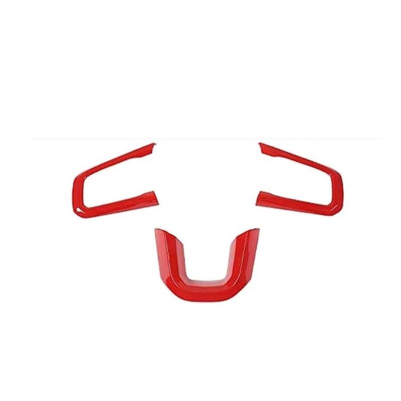 Für Jeep Für Wrangler JL 2018-2021 Für Gladiator JT 2020-2021 Autolenkradabdeckungen Paneldekoration(Red) von CYPMDW