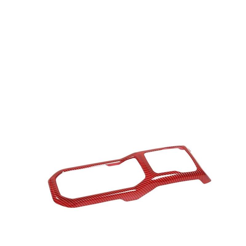 Für Jeep Für Wrangler JL 2018-2023 Auto Front Wasser Tasse Halter Dekoration Abdeckung Getriebe Shift Panel Abdeckung(Red Carbon Fiber) von CYPMDW