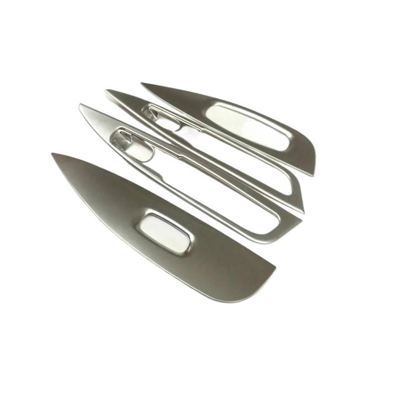 Für N&issan Für Qashqai J11 2016-2019 2020 Auto Tür Fenster Armlehne Abdeckung Schalter Taste Panel Rahmen Trim(Silber) von CYPMDW