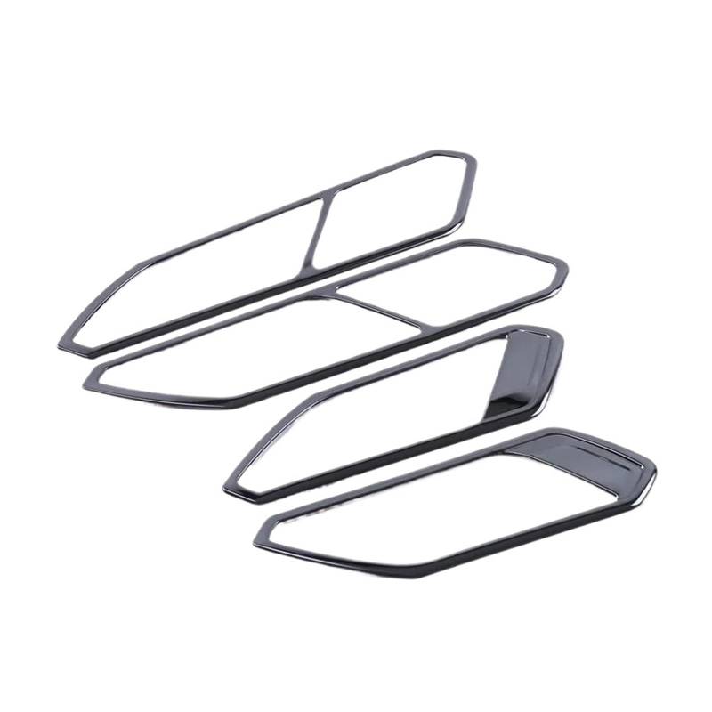 Für VW Für Tiguan MK2 2017 2018 2019 2020 2021 2022 Auto Innen Tür Griff Rahmen Trim(Titanium black) von CYPMDW