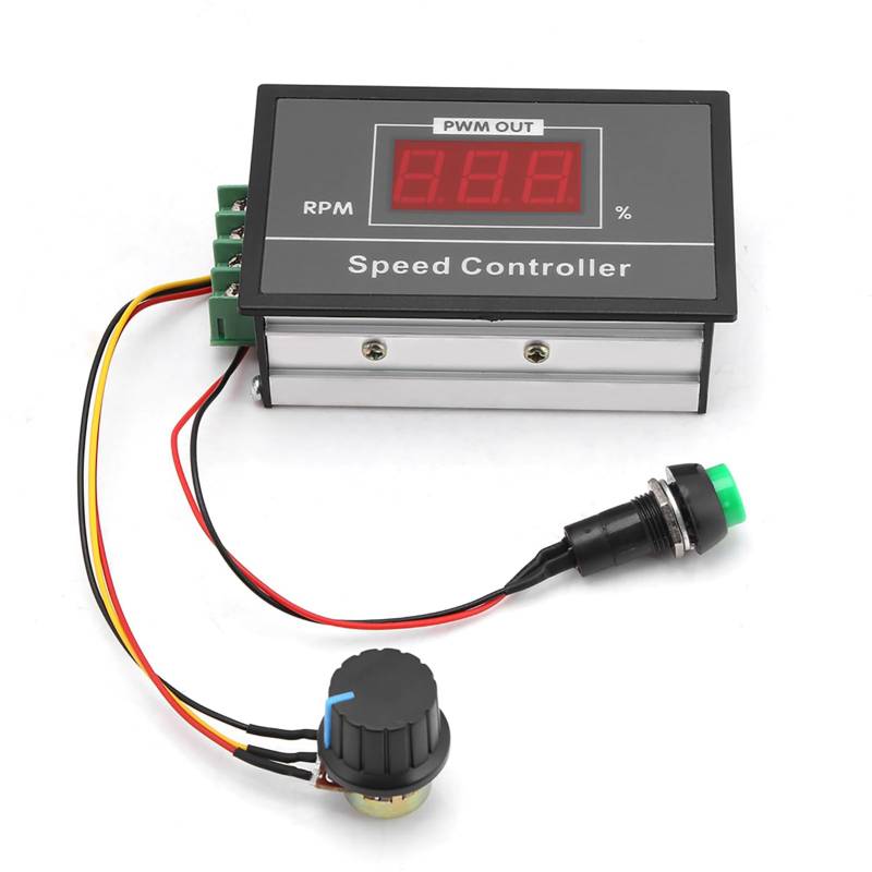 CYTGOUPER PWM DC Motor Geschwindigkeitsregler 6-60V 12V 24V 36V 48V 30A - Einstellbarer Drehzahlregeler 12V mit digitaler Anzeige, Momentary Start/Stop Schalter, elektromotor 12v von CYTGOUPER