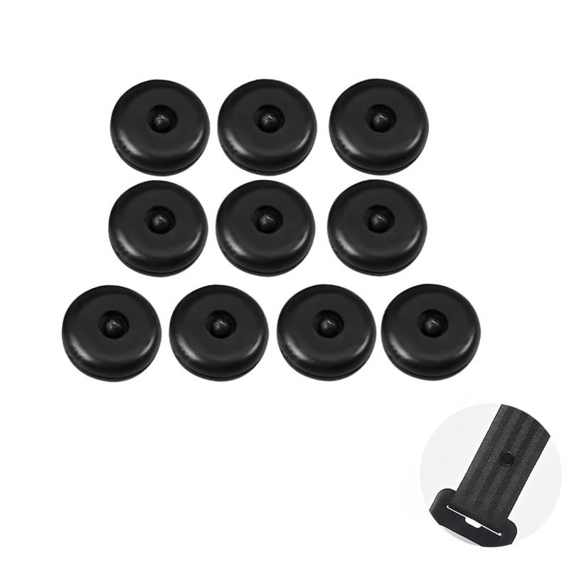 10er Set Sicherheitsgurt Stopper,Gurtstopper,in Schwarz robust und langlebig Autogurt-Schnallenhalter,Gurtstopper Auto,rutschfeste Anschnallhilfe LKW Universal Gurtstopper Knopf,für Auto,SUV von CYXZMYA