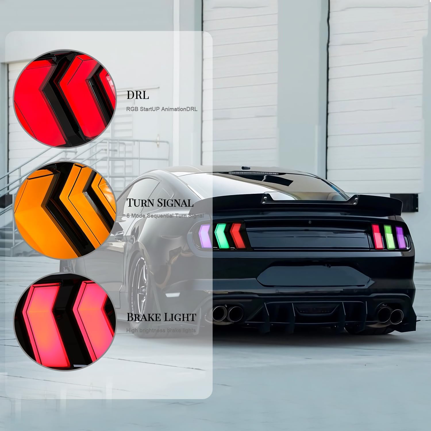 Auto-Rücklicht für Ford Mustang 2015-2021, stoßfest und langlebig,Autoteile,RGB model A Pair Auto-Rücklicht für Ford Mustang 2015-2021, stoßfest und langlebig,Autoteile,RGB model A Pair von CYYBOOMQQ