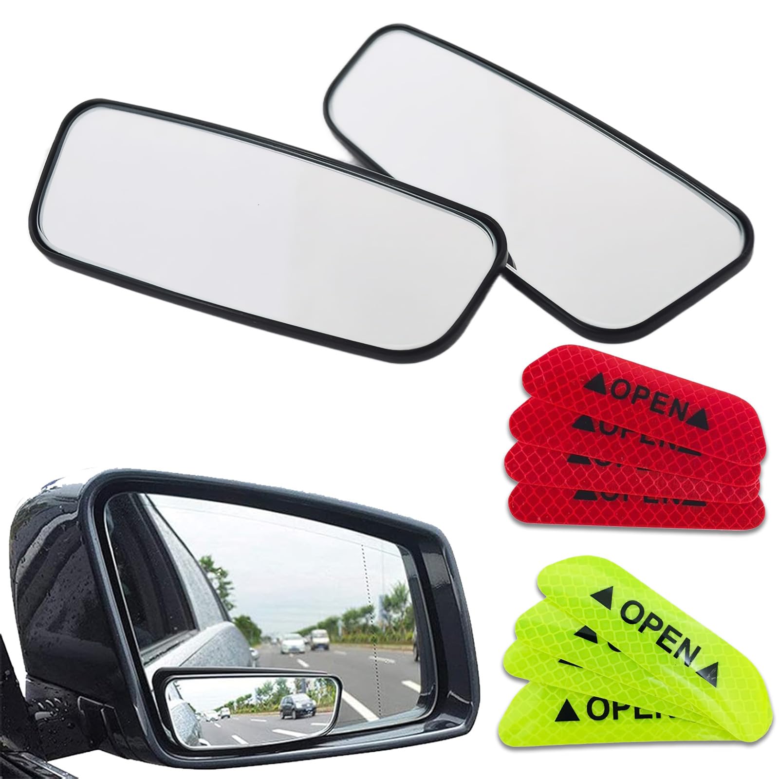CZAYEFNH Wohnwagen Spiegel Auto –Weitwinkelspiegel und Zusatzspiegel Auto Außen, 360° verstellbarer Toter Winkel Spiegel mit Blindspot Warnzeichen, Convex Mirror für Autos, SUVs und Wohnmobile CZAYEFNH Wohnwagen Spiegel Auto –Weitwinkelspiegel und Zusatzspiegel Auto Außen, 360° verstellbarer Toter Winkel Spiegel mit Blindspot Warnzeichen, Convex Mirror für Autos, SUVs und Wohnmobile von CZAYEFNH