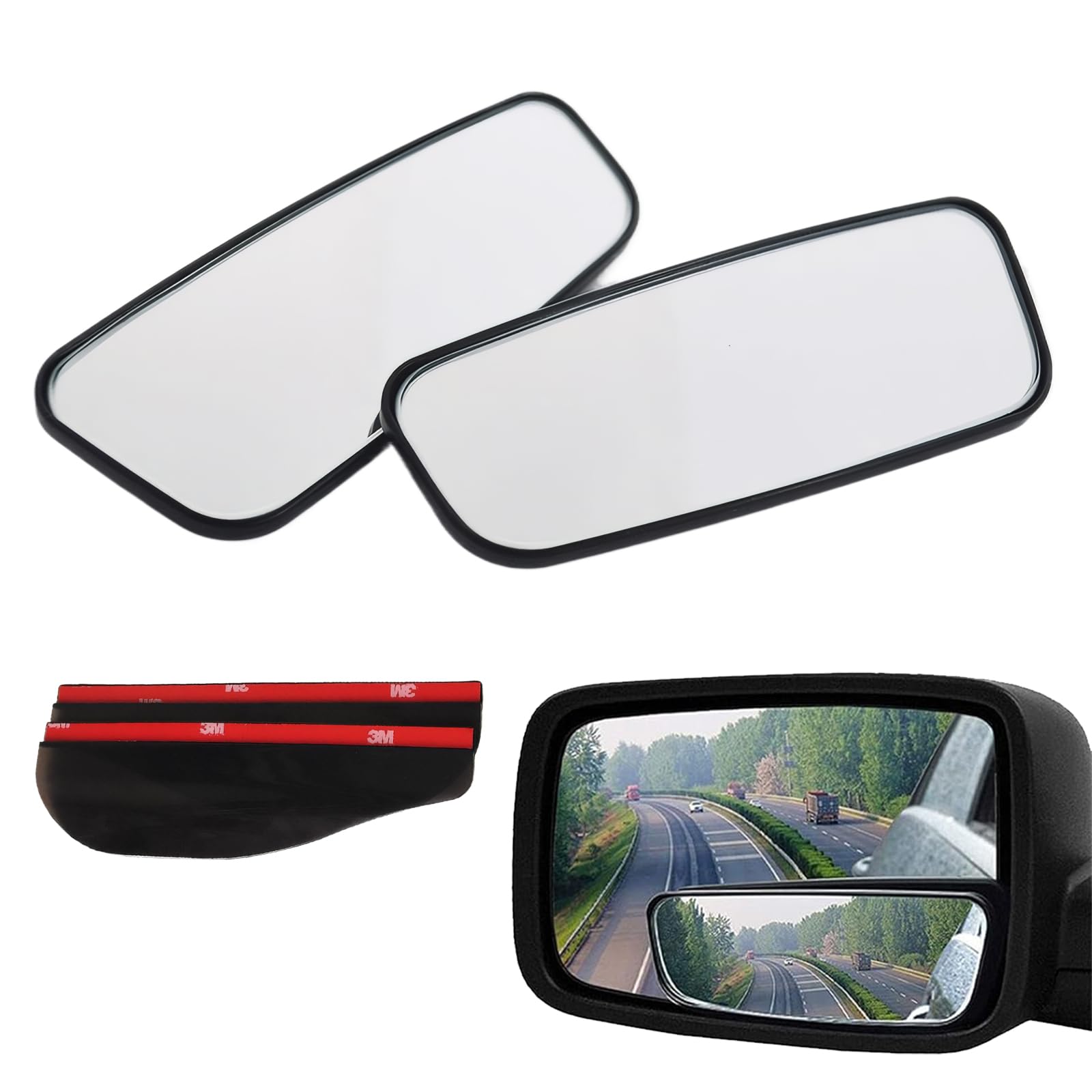 CZAYEFNH Zusatzspiegel Auto Außen,Toter Winkel Spiegel, Weitwinkelspiegel, Convex Mirror - 360° Drehbar, Einstellbar und Ultra-Dünn, Blindspot mit Rahmen für alle Autos, SUVs und Wohnwagen CZAYEFNH Zusatzspiegel Auto Außen,Toter Winkel Spiegel, Weitwinkelspiegel, Convex Mirror - 360° Drehbar, Einstellbar und Ultra-Dünn, Blindspot mit Rahmen für alle Autos, SUVs und Wohnwagen von CZAYEFNH