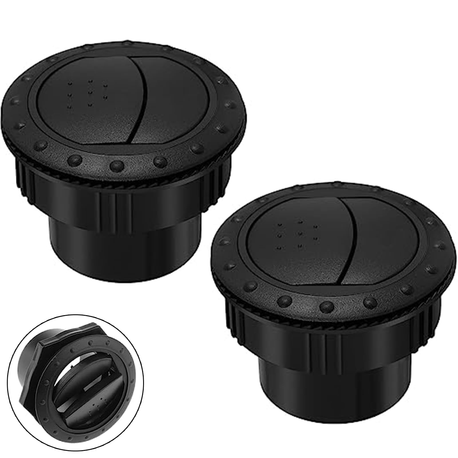 60mm Runder Luftauslass Entlüftungs, Air Black Vent Outlet, Lüftungsöffnung Abdeckung Outlet, Runder Luftauslass Entlüftungs, Für Autoanhänger,Wohnmobil,Boote,Yachten,Wohnmobile Und Mehr(2 Stück). von CZlinOduMMX