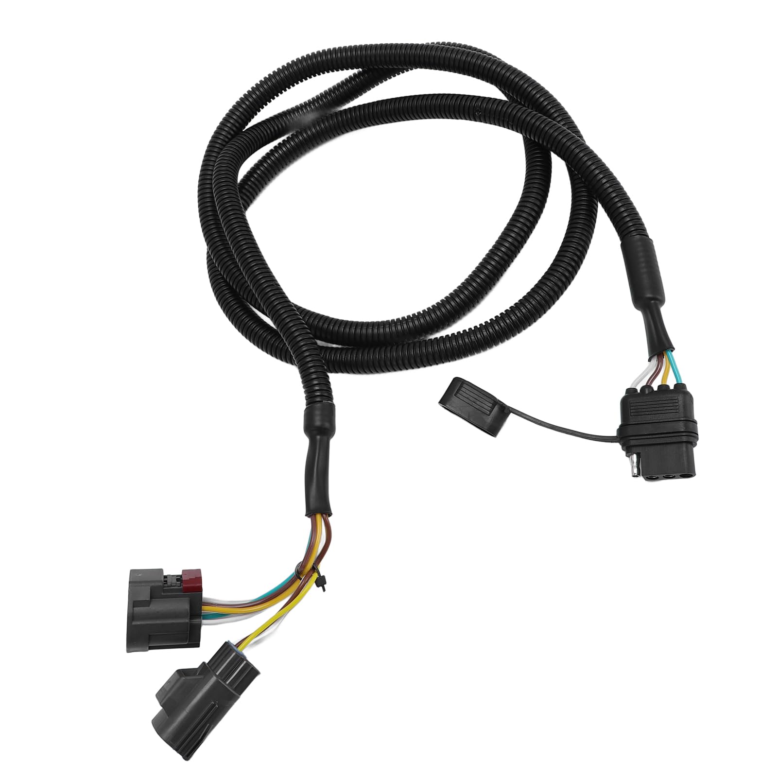 CaCaCook 4 -Wege Flat Trailer -Stecker Kabelbaum 4 -Wege -Anhänger Kabelbaum, ABS -Material, 4Pin -Design, JK 2 4 Tür Rücklichter Nahtloser Verbindung Easy Installation von CaCaCook