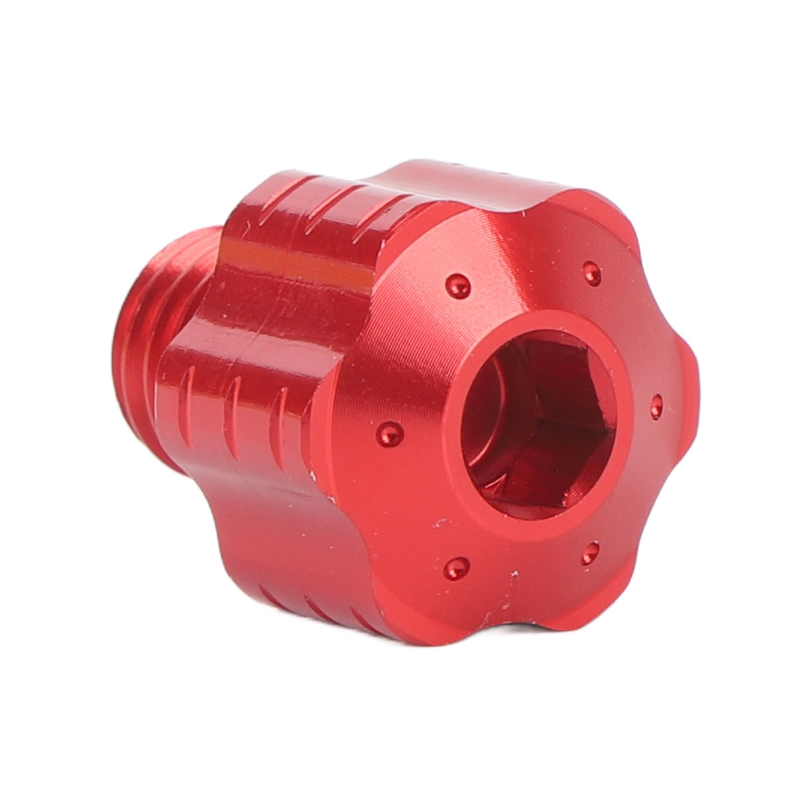 Rückspiegellochstopfen aus Aluminiumlegierung, CNC-gefräste Motorradspiegellochschrauben, 10-mm-Passform mit Eloxierter Farbe für Motorräder (Rot) von CaCaCook