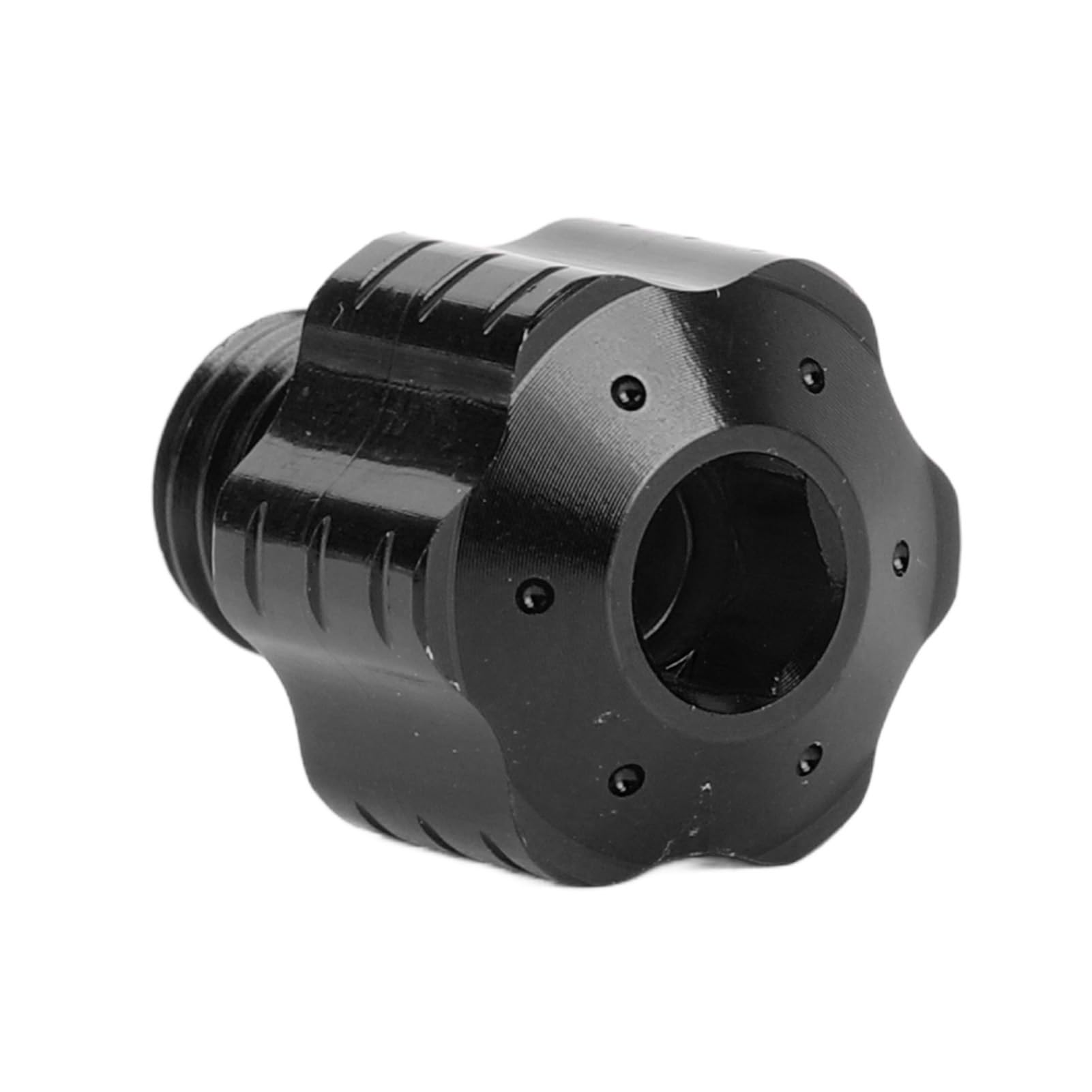 Rückspiegellochstopfen aus Aluminiumlegierung, CNC-gefräste Motorradspiegellochschrauben, 10-mm-Passform mit Eloxierter Farbe für Motorräder (Schwarz) von CaCaCook