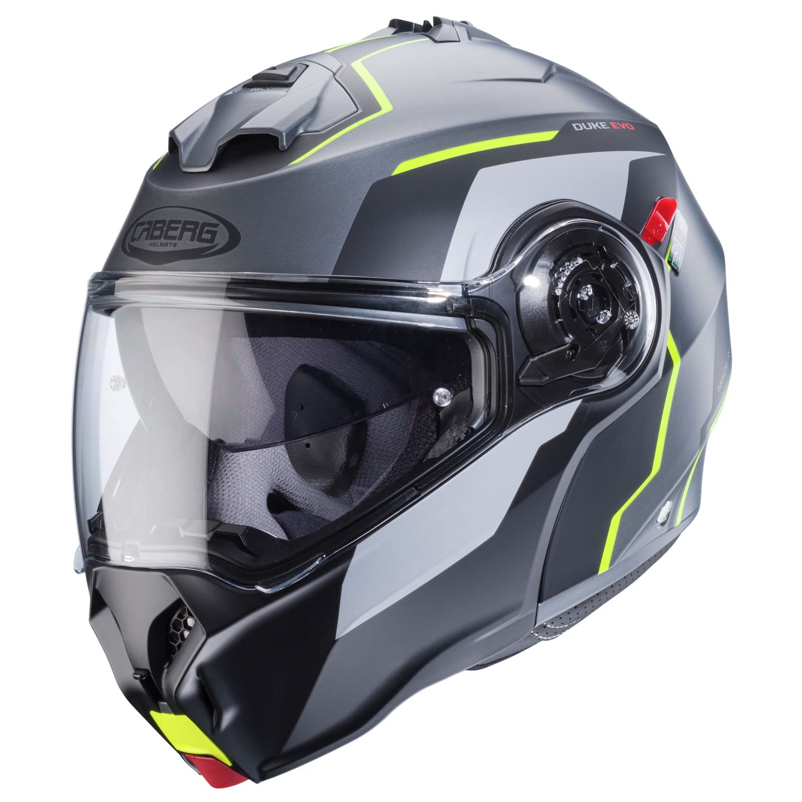 CABERG HELMET DUKE EVO MOVE MATT GUN METAL/BLACK/YELLOW FLUO L CABERG HELMET DUKE EVO MOVE MATT GUN METAL/BLACK/YELLOW FLUO L von Caberg
