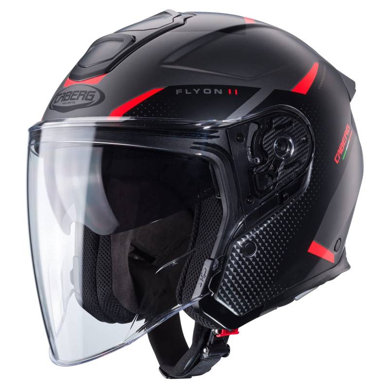 CABERG HELMET FLYON II BOSS MATT GREY/RED/BLACK L von Caberg
