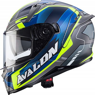 Caberg Avalon X Optic, Integralhelm - Matt Grau/Blau/Neon-Gelb - XXL von Caberg