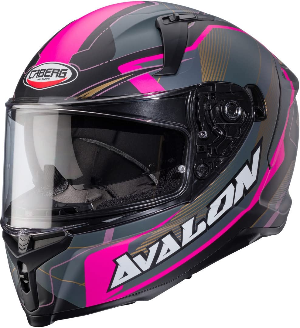 Caberg Avalon X Optic Helm (Black Matt/Pink,S (55/56)) von Caberg