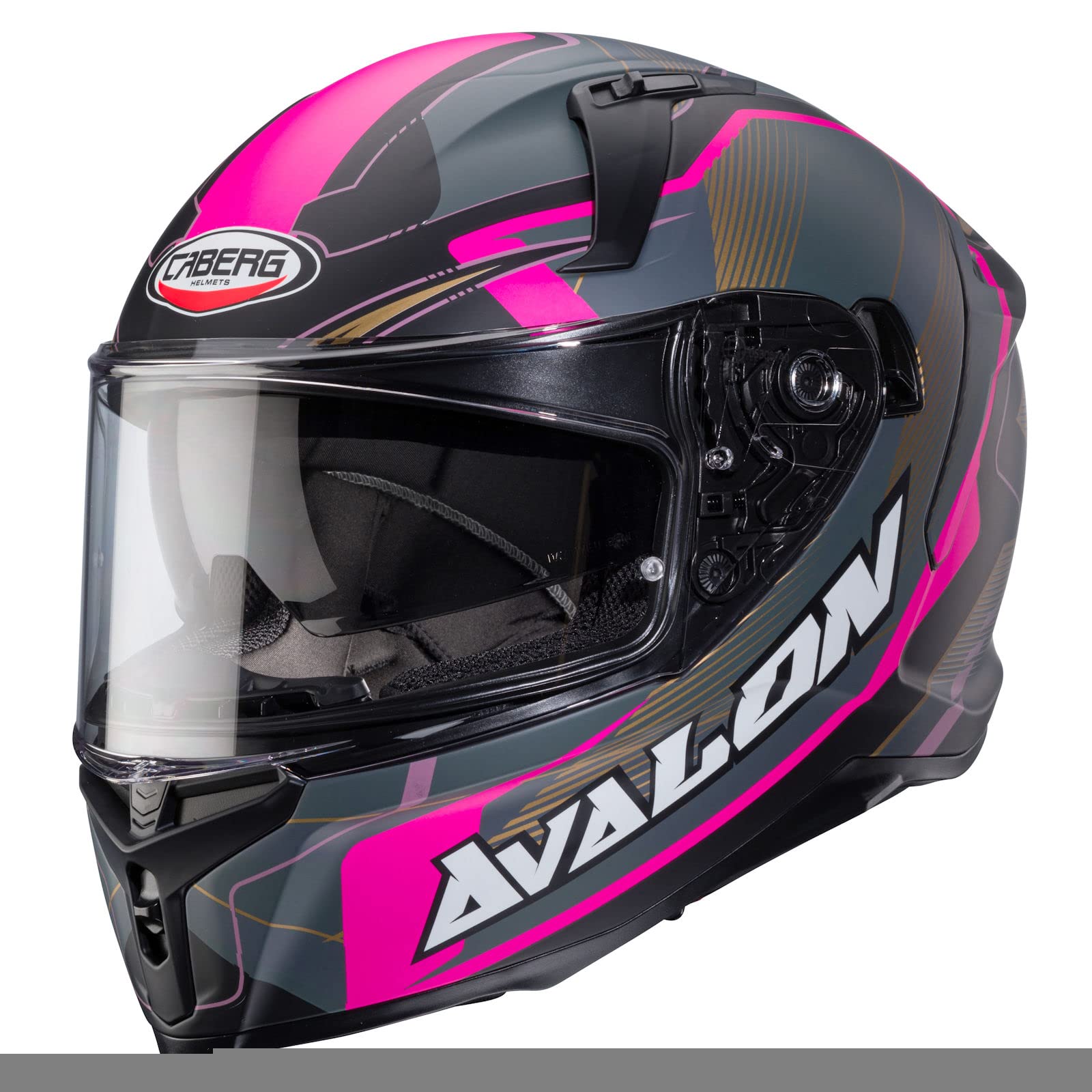 CABERG HELMET AVALON X OPTIC MATT BLACK/GREY/FUCHSIA S von Caberg