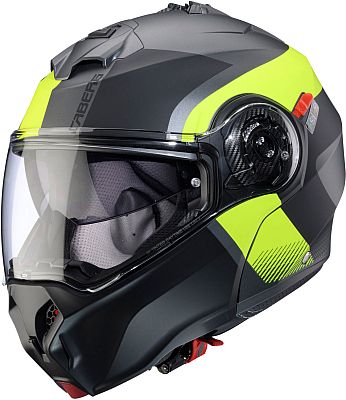 Caberg Duke Evo Indy, Klapphelm - Matt Schwarz/Neon-Gelb/Grau - L von Caberg