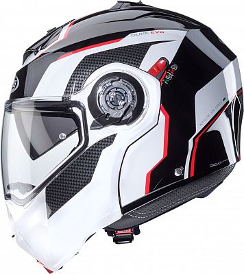 Caberg Duke Evo Move, Klapphelm - Weiß/Schwarz/Rot - M von Caberg