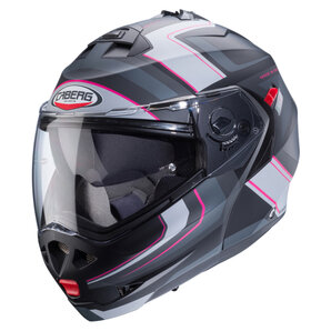 Caberg Duke X Tour Klapphelm Matt Schwarz Pink Anthrazit Silber von Caberg