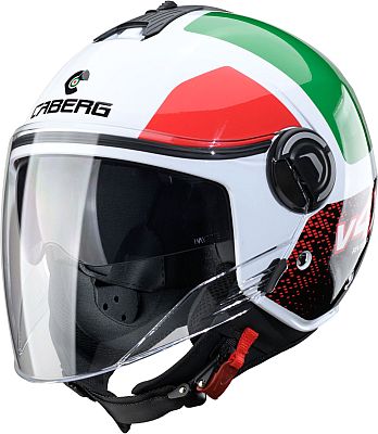 Caberg Riviera V4 X Alpha, Jethelm - Weiß/Rot/Grün/Schwarz - L von Caberg