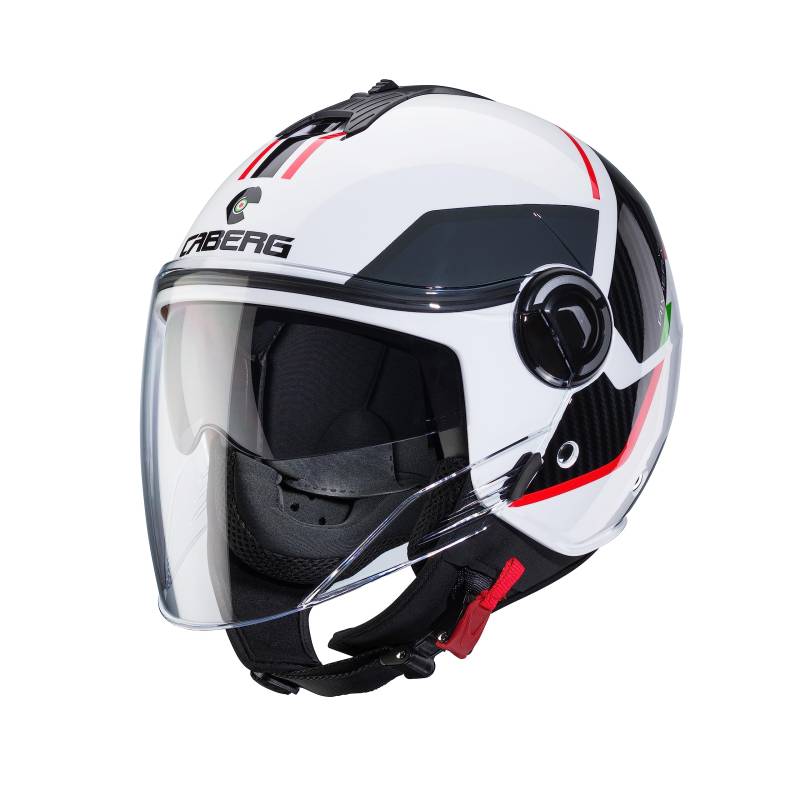 Caberg Riviera V4 X Geo Jethelm (White/Black/Red/Green,L (59/60)) von Caberg