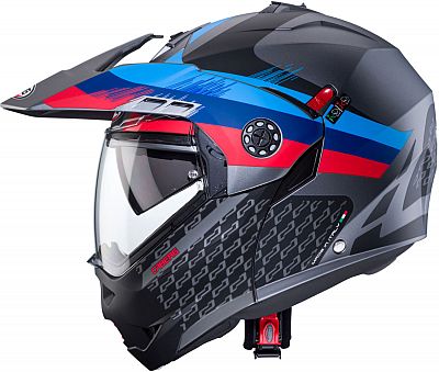 Caberg Tourmax X Sarabe, Klapphelm - Matt Grau/Rot/Blau - XL von Caberg