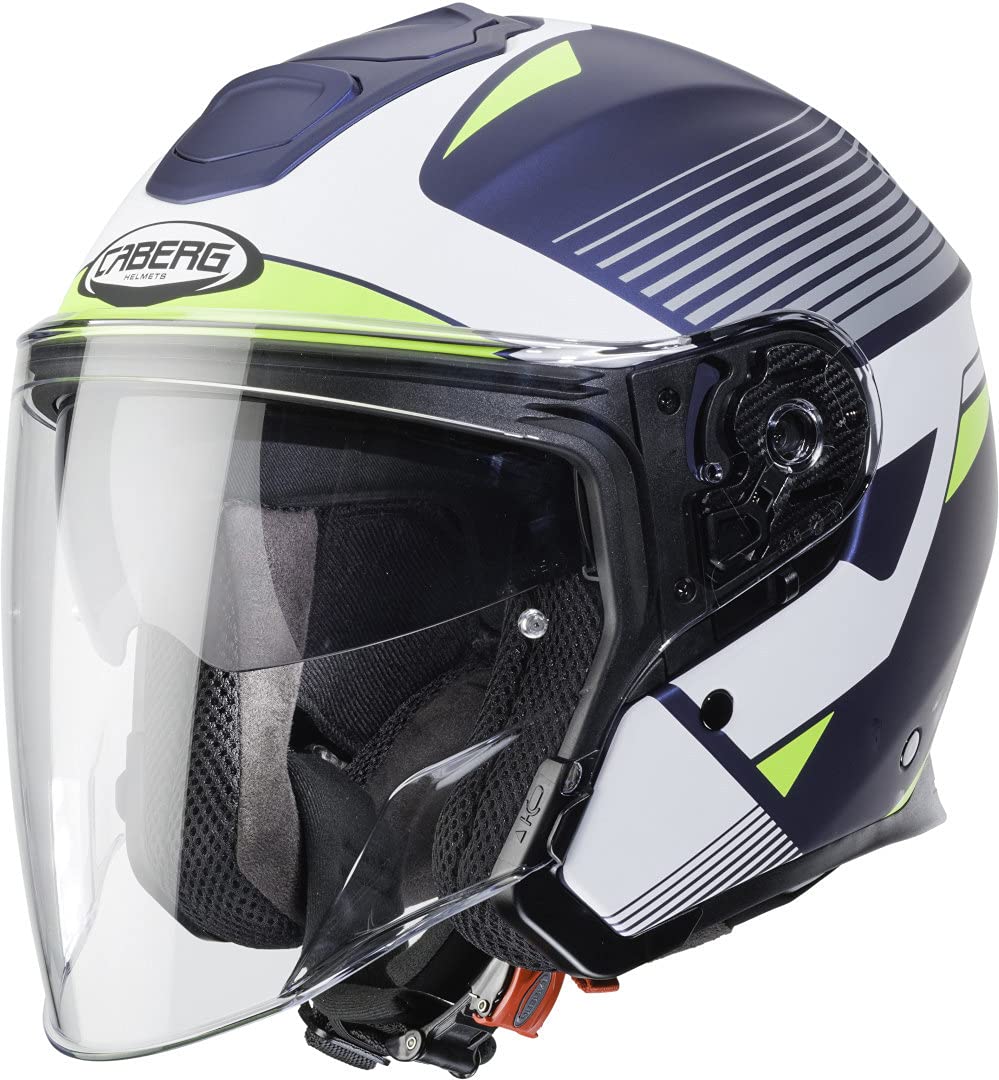 Caberg Unisex FLYON Rio Jethelm, Matt Blue Yama/White/Yellow Fluo/Silver, XL Caberg Unisex FLYON Rio Jethelm, Matt Blue Yama/White/Yellow Fluo/Silver, XL von Caberg