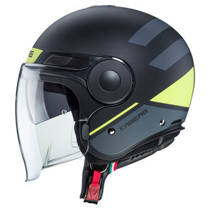 Caberg Uptown Loft Jethelm Matt Schwarz Gelb Anthrazit von Caberg