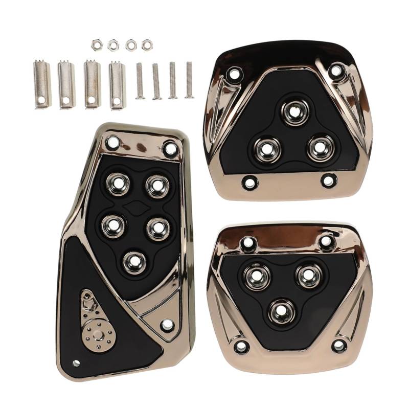 Cabilock 1 Satz Autopedale Auto Pedal Fußpedal Autopedalzubehör Geformt Universal- Universelle Gaspedale Auto Bremspedal Automobil Autozubehör Kunststoff + Edelstahl Black von Cabilock