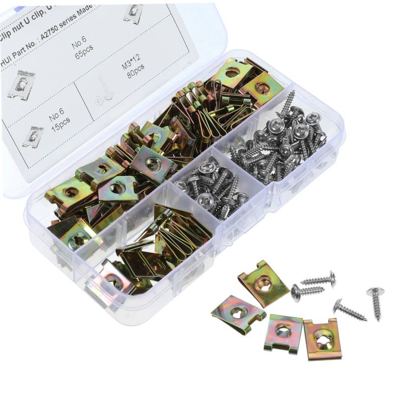 Cabilock 1 Satz Befestigungselemente Aluminium Retainer Entfernung Autoclips Türverkleidungs-Stoßstangenclip Autobefestigungsklammern Autobefestigungen und Clips Auto-Panel-Halterung Golden von Cabilock
