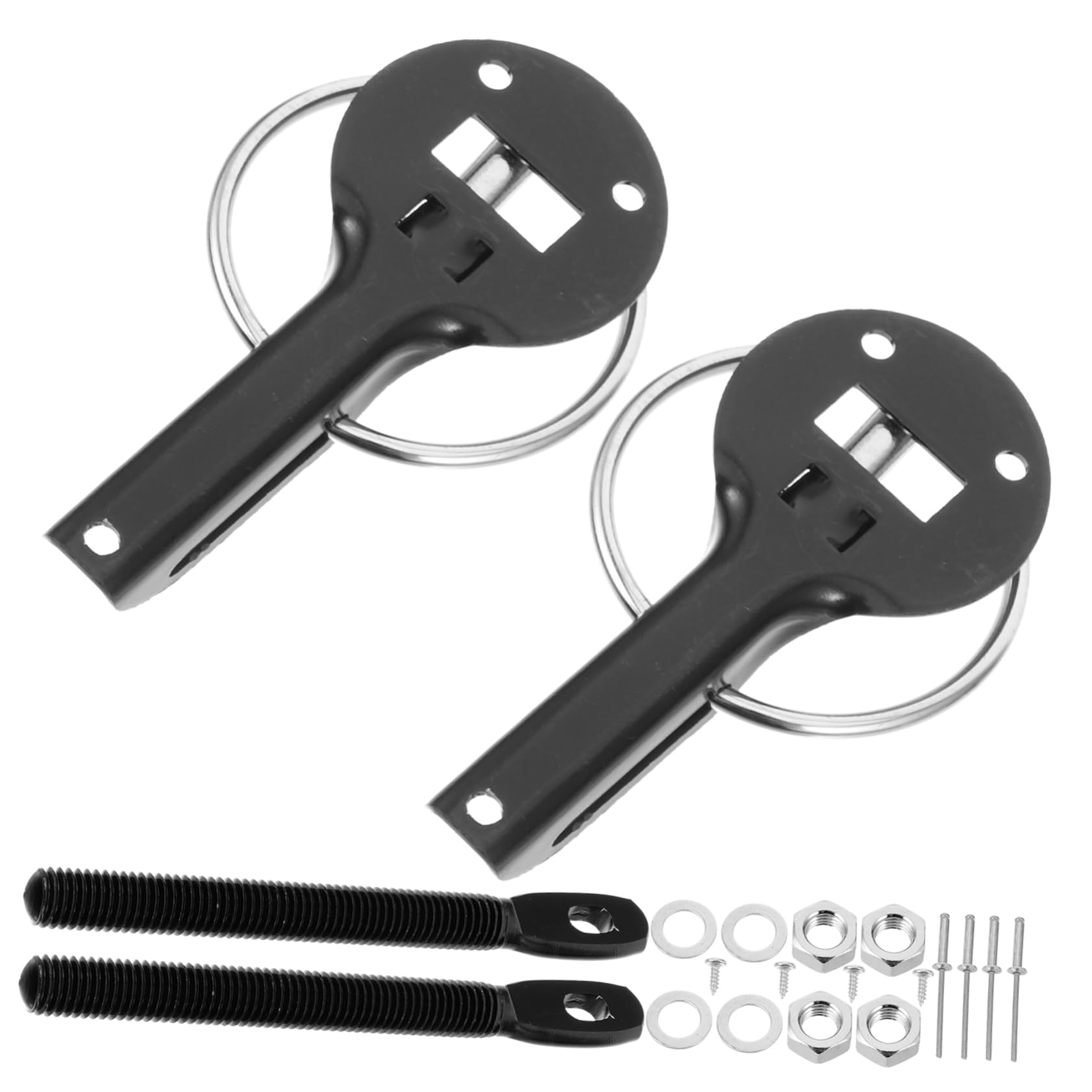 Cabilock 1 Satz Cover-Lock-Zubehör Außen Stifte für die Motorhaube eines Fahrzeugs Motorhaubenverriegelung Racing-Exterieurzubehör Motorhaubenstiftsatz für Auto Aluminiumlegierung Schwarz Cabilock 1 Satz Cover-Lock-Zubehör Außen Stifte für die Motorhaube eines Fahrzeugs Motorhaubenverriegelung Racing-Exterieurzubehör Motorhaubenstiftsatz für Auto Aluminiumlegierung Schwarz von Cabilock