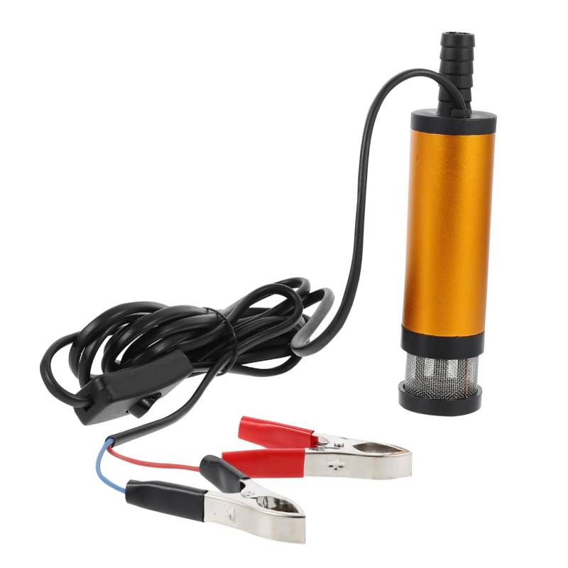 Cabilock 1 Stück Elektrische Ölbrunnenpumpe Saugpumpe Wasserförderpumpe Benzinpumpe Ölpumpe Wechseln Elektrischer Saugheber Tauchpumpe Kupfer Golden von Cabilock