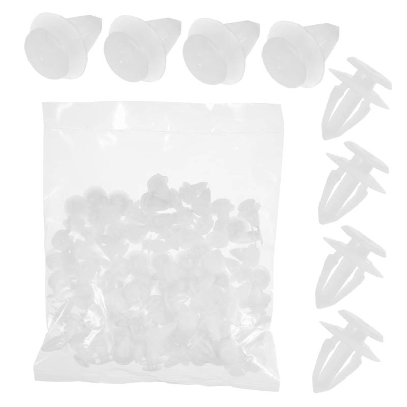 Cabilock 100 Stück Schnalle der Türverkleidung nietzange Halteclip Motorabdeckungsclip Auto-Stecknadel Nietklemme Körperclip trimmen PA66-Nylon Weiß von Cabilock