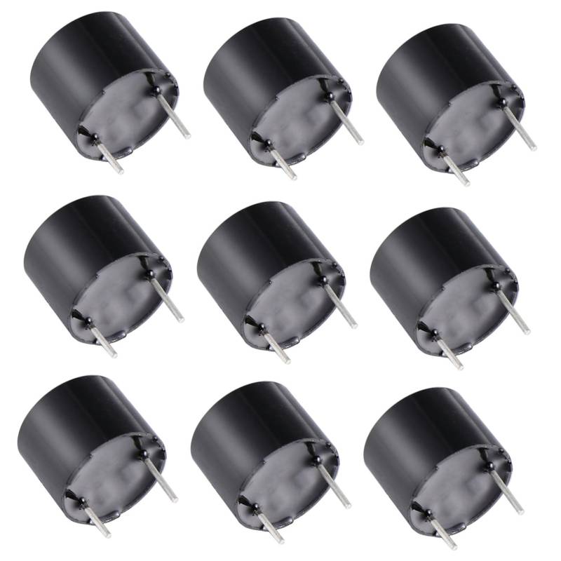 Cabilock 12 Stück Summer piept Ersatz Computer elektromagnetisch diy elektronik würfelunterlage geräte apparation lichtwärts vuelight drucklufthammer stoffkamm Kunststoffverpackungen Black von Cabilock