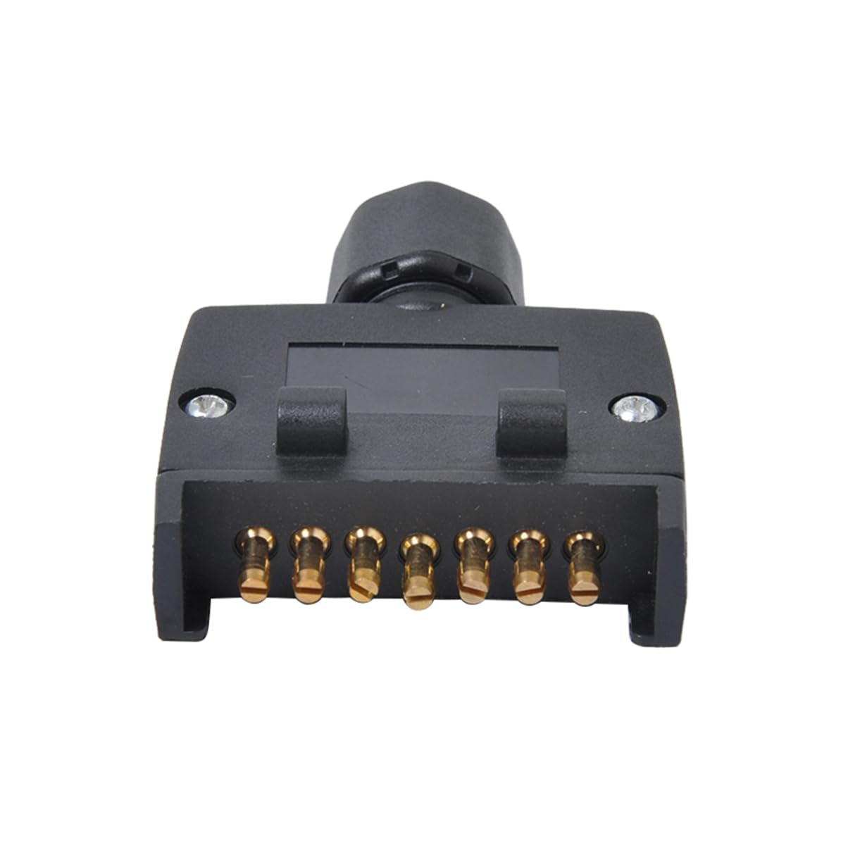 Cabilock 12V -Anschlussstecker stoßverbinder Stecker für Anhängerbeleuchtung 7-Wege-Anhängeradapter 7-polige Anhängersteckdose Flache Anhängersteckdose Black von Cabilock