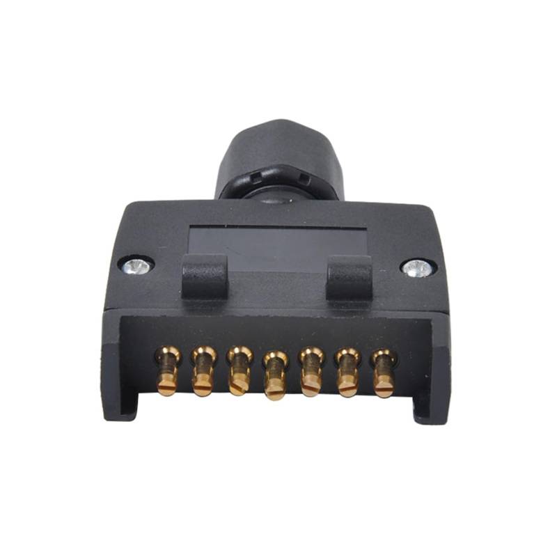 Cabilock 12V -Anschlussstecker stoßverbinder Stecker für Anhängerbeleuchtung 7-Wege-Anhängeradapter 7-polige Anhängersteckdose Flache Anhängersteckdose Black von Cabilock