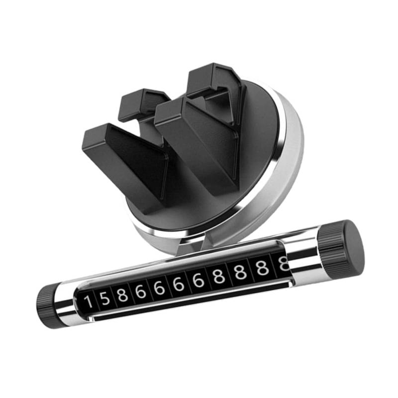 Cabilock 1Satz Auto Temporäre Parkkarte Mit Drehbarem Halter Multifunktionales Telefonnummernschild Für Auto Praktische Autotelefonhalterung Für Navigation Und Unterhaltung von Cabilock