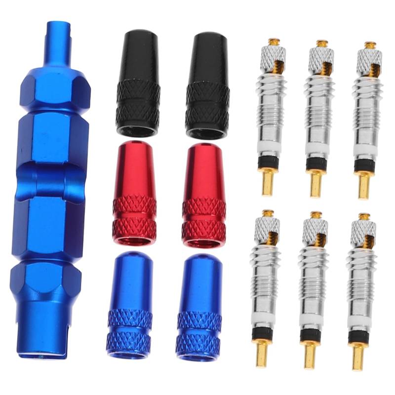 Cabilock 1Satz Bicycle Valve Core Remover Tool Kit for Bike Tires Durable and Stainless Steel Portable Valve Core Replacement Set for Various Vehicle Models von Cabilock