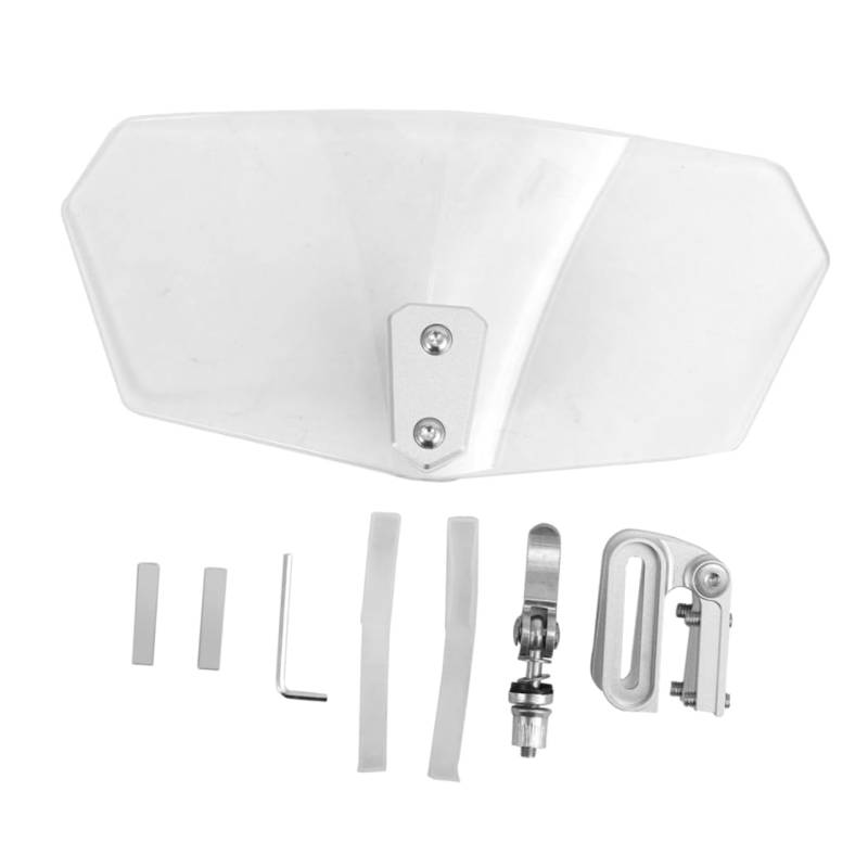 Cabilock 1Satz Windschutzscheibe Für Motorräder Verstellbar Transparent Modifiziert Für Optimierter Windschutz von Cabilock