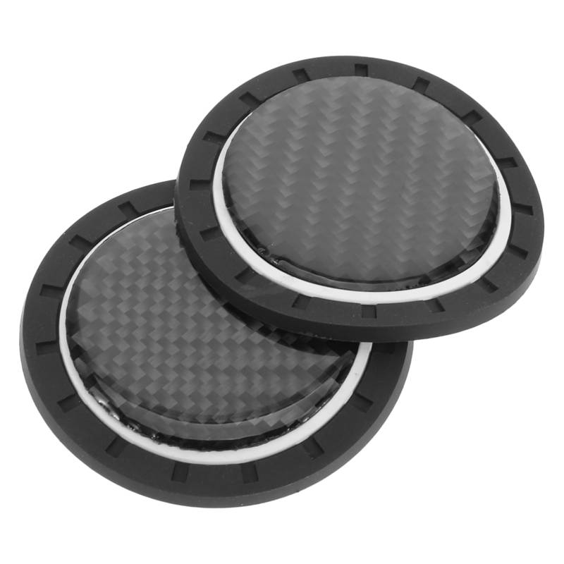 Cabilock 2 Stück Autozubehör Dupe Cup Purpose Holders Matte Für Getränkeuntersetzer Autodekorationen Innenausstattung Ästhetik Autoinnenausstattung Schwarze Kohlefaser von Cabilock