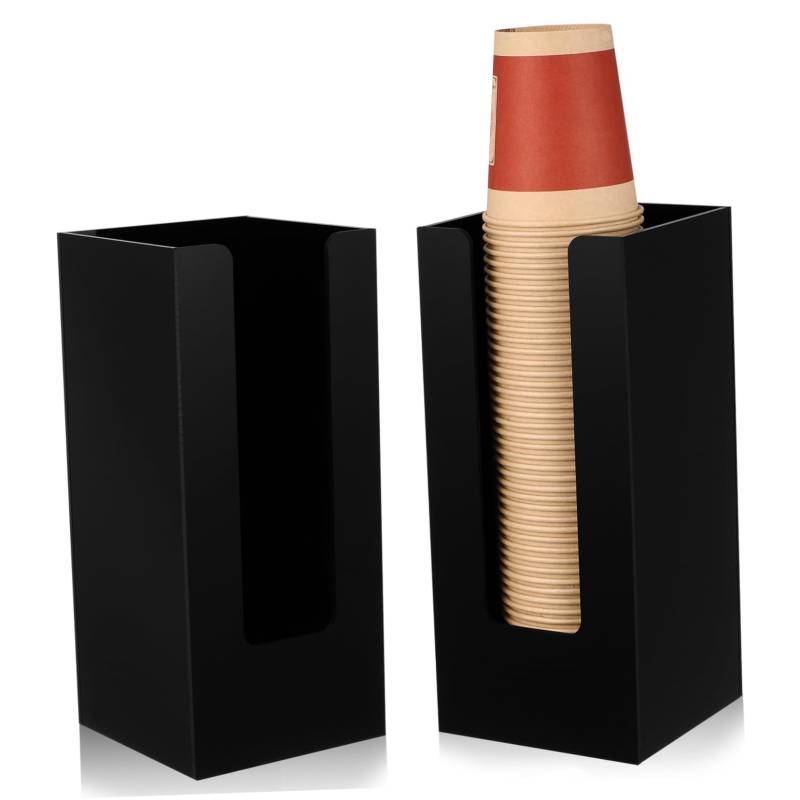 Cabilock 2 Stück Becherentferner Organizer Getränkebecher Becherspender Getränkehalter Papier Kalt Stapelbar Becherhalter Für Schreibtisch Desktop Heiß Haushaltsbecherhalter von Cabilock
