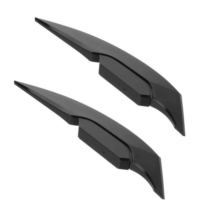 Cabilock 2 Stück Motorrad Modifikationszubehör Zubehör Erwachsene Motorrad Spoiler Motorrad Flügel Aerodynamische Verlängerung Wind Universal Seiten Motorrad Spoiler Schwarzer Kunststoff von Cabilock