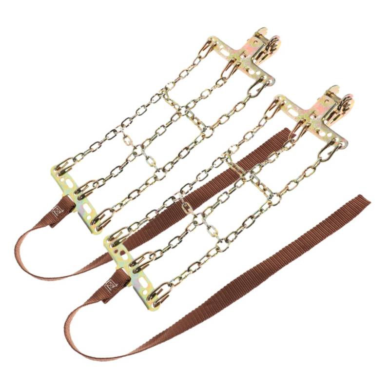 Cabilock 2 Stück Schneeketten Winterreifenketten Universal- Zucht Schleudern Mit Reifentraktionskette Nieten Auto Winter Verdickt Griff Autoreifen Schneekette Stahl Golden von Cabilock