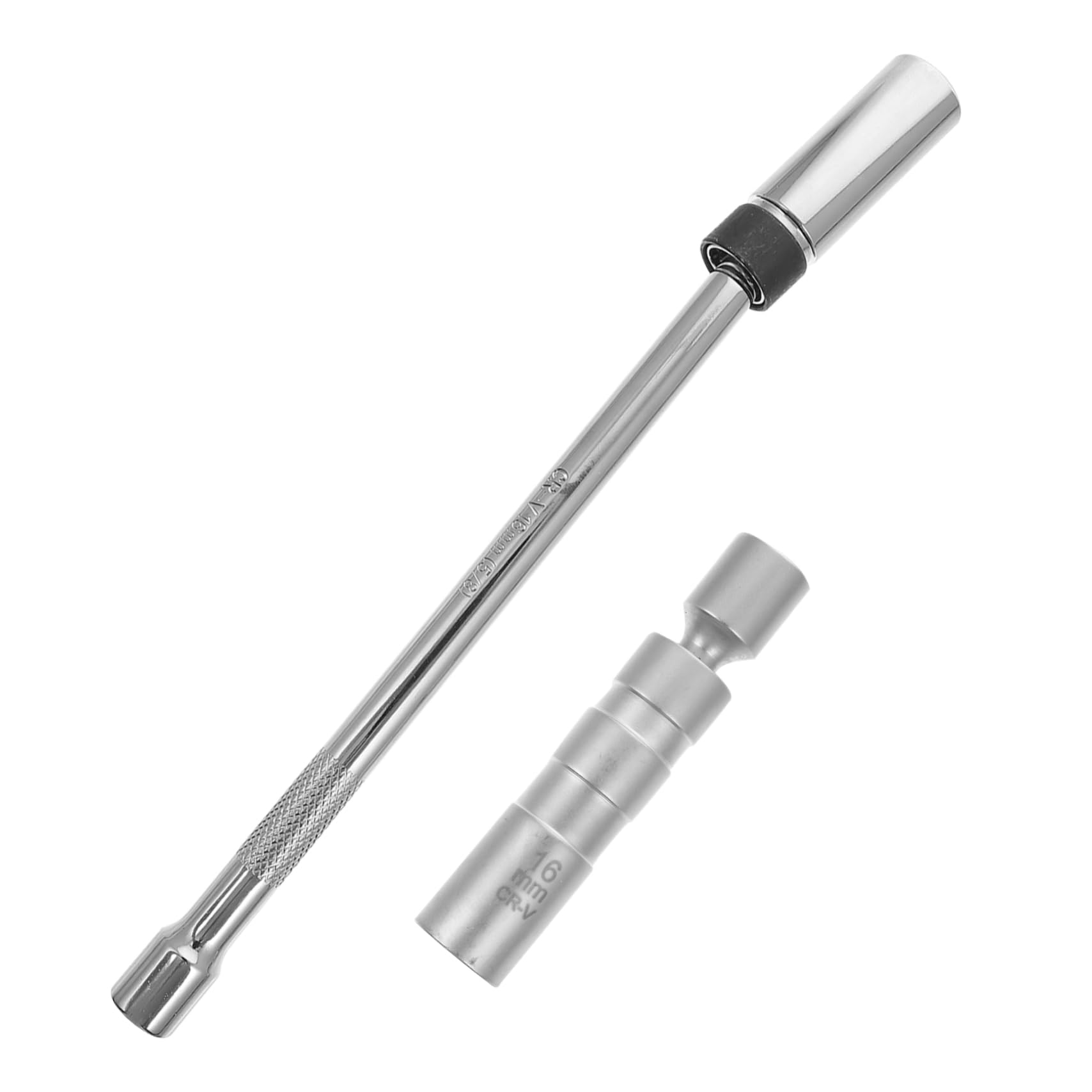 Cabilock 2 Stück Steckschlüssel Funkenschlüssel Stecker Buchse Entfernung werkzeug Zündkerzenschlüssel Zündkerzen-Entferner Autozubehör Chrom-Vanadium-Stahl Silber von Cabilock