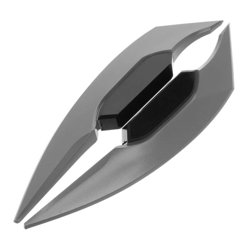 Cabilock 2 Stücke Messer Seite Aerodynamische Dirt Bike Motorrad Spoiler Flügel Elektrische Protector Roller Zubehör Grau Motorrad Windschutzscheibe Deflektor Kunststoff von Cabilock