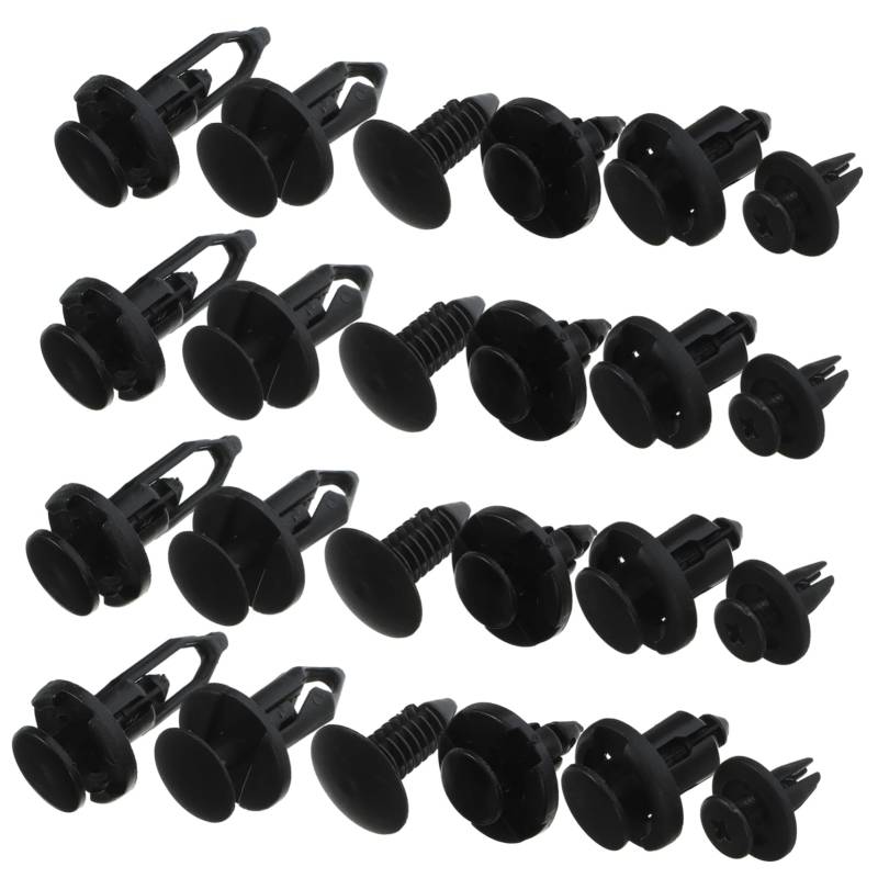 Cabilock 200 Stück Körperfixierclip Ersatz Auto-stoßstangenschnallen Verschluss Auto Stoßfängerschutz Automobil Auto-befestigungsclips Clipverschlüsse Styling Zubehör Trimmen Schwarz Nylon von Cabilock